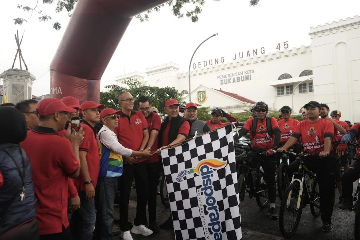 Warga Kota Sukabumi Semangat Ikuti Jalan Santai dan Fun Bike dalam Rangka HUT ke-111 Kota Sukabumi