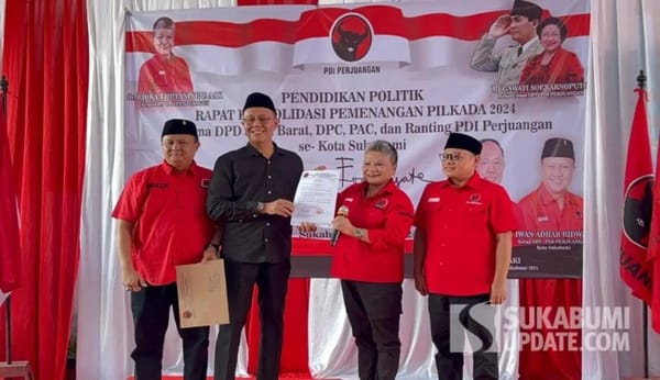 Ayep Zaki Resmi Terima Surat Tugas dari PDIP untuk Pilkada Kota Sukabumi